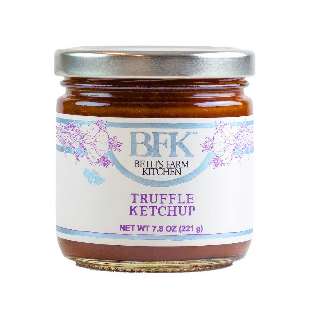 Jar of truffle ketchup by Beth's Farm Kitchen