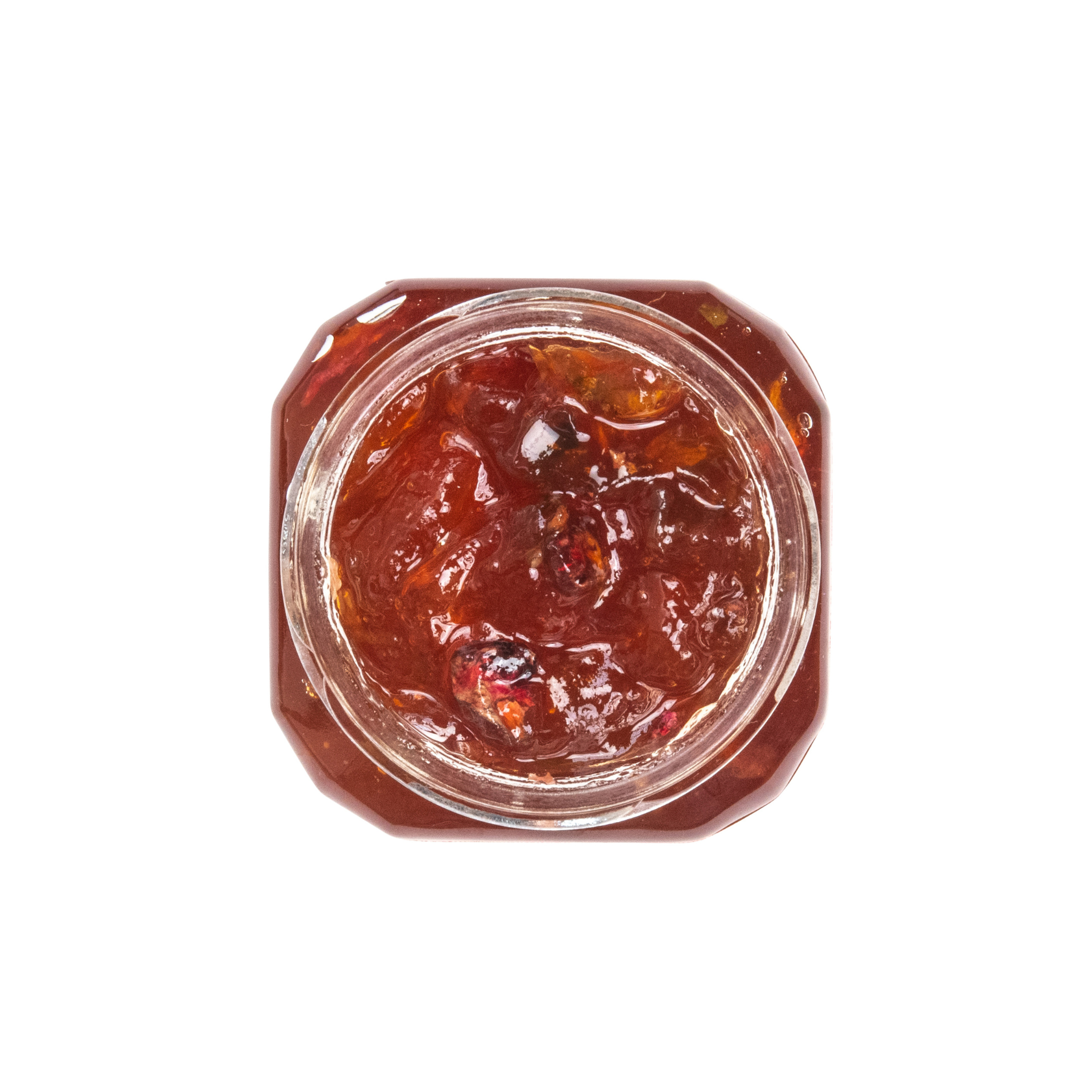 Inside texture of Heart of Paradise - quince with honey and rose petals jelly by Beth's Farm Kitchen