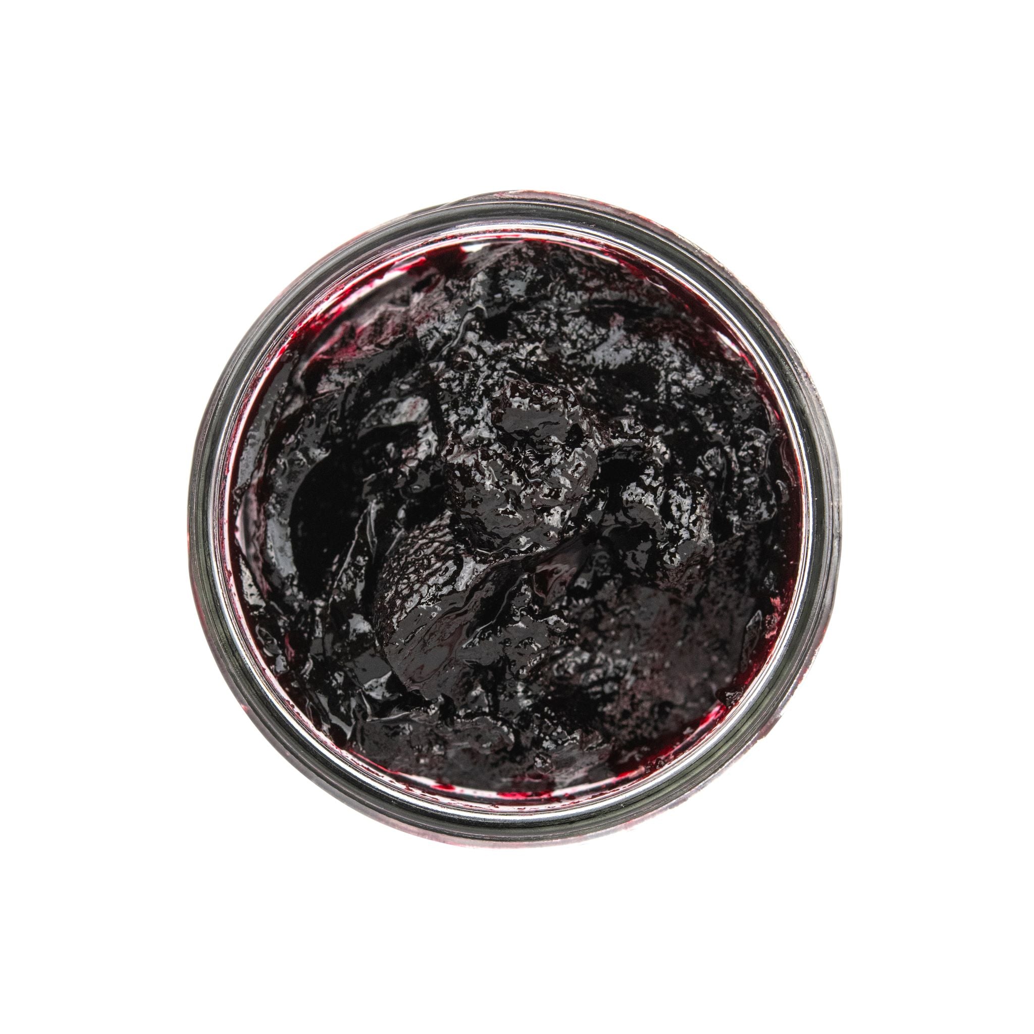 inside jar of blackberry jam by Beth's Farm Kitchen