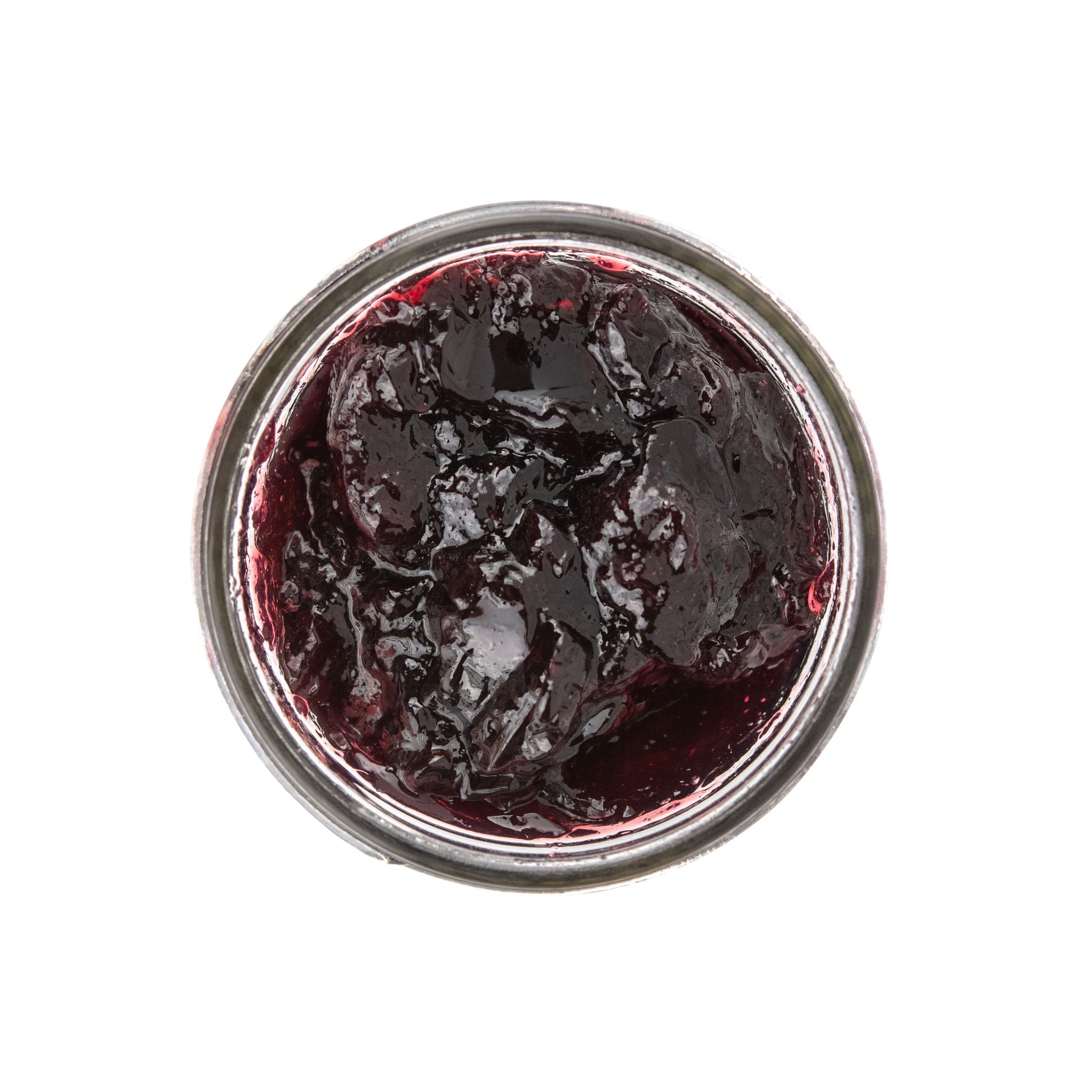 inside jar of blueberry jam by Beth's Farm Kitchen