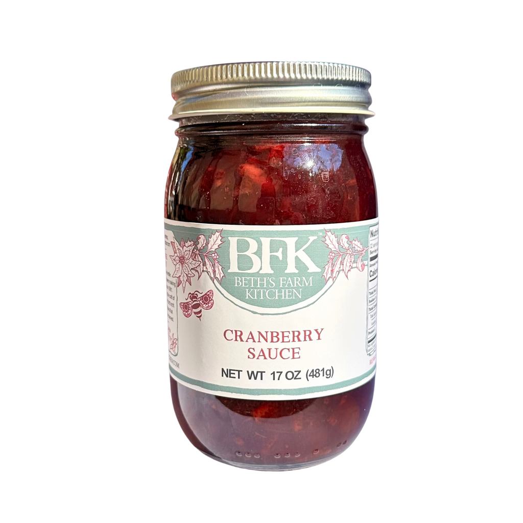 jar of cranberry sauce by Beth's Farm Kitchen