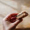 Hand holding fig bar made from fig jam by Beth's Farm Kitchen