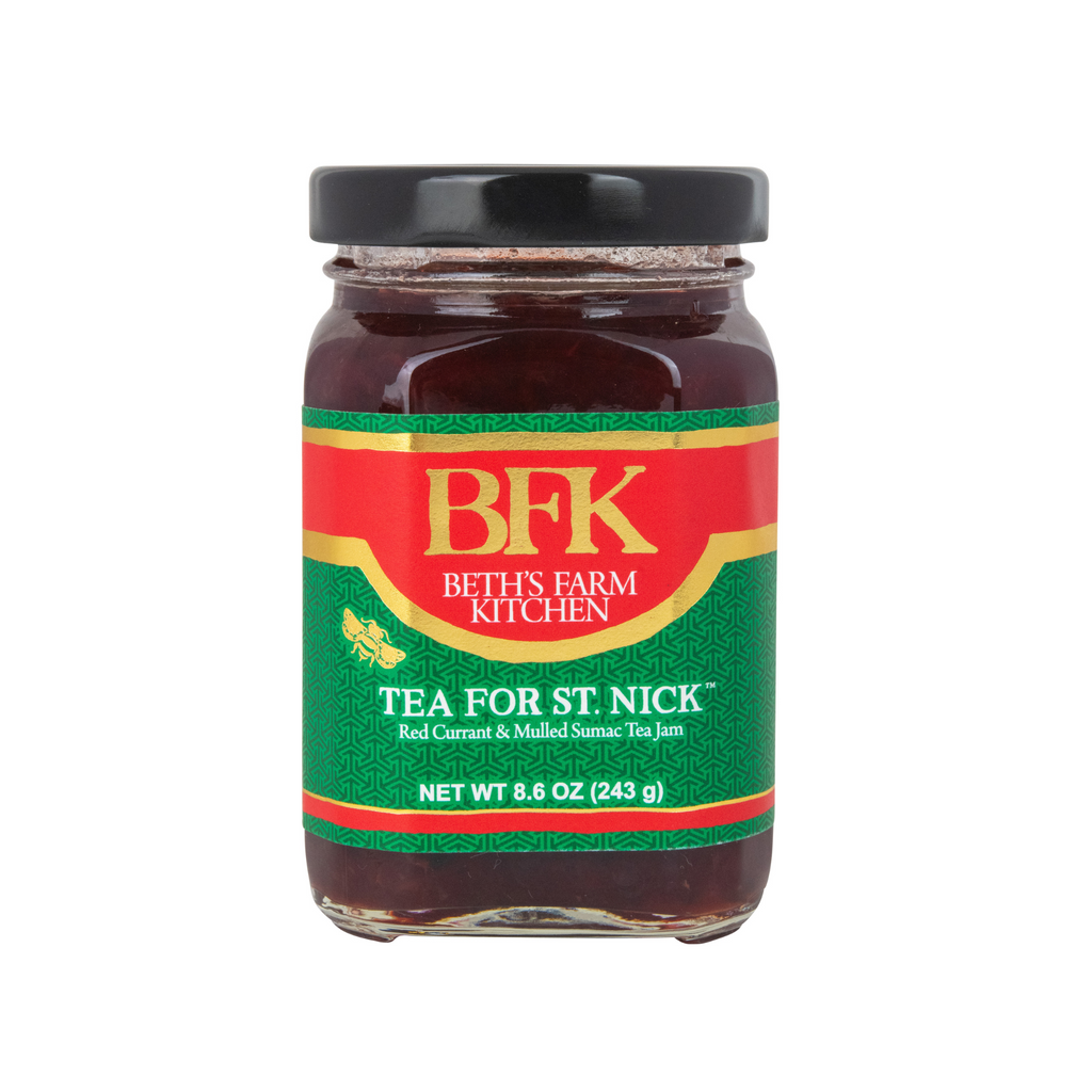 Jar of Tea For St. Nick - red currants with mulled Sumac tea jam by Beth's Farm Kitchen