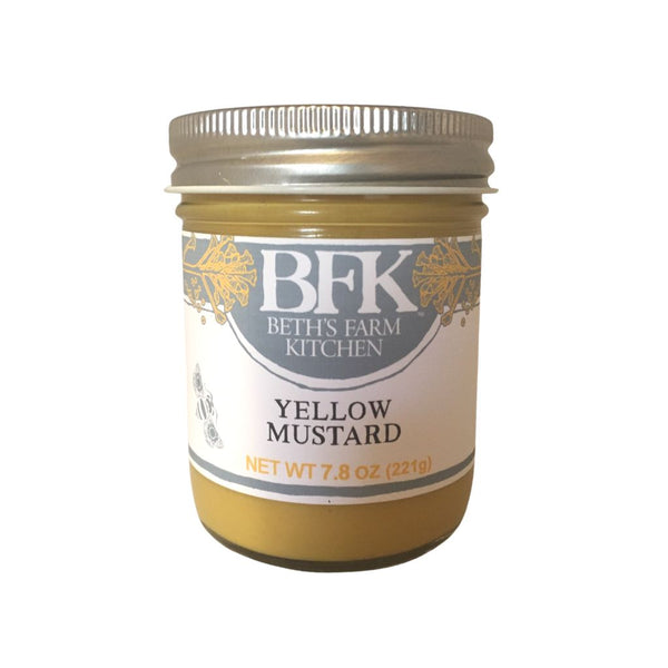 Jar of creamy Yellow Mustard by Beth's Farm Kitchen