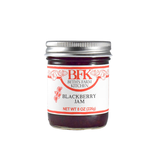 jar of blackberry jam by Beth's Farm Kitchen