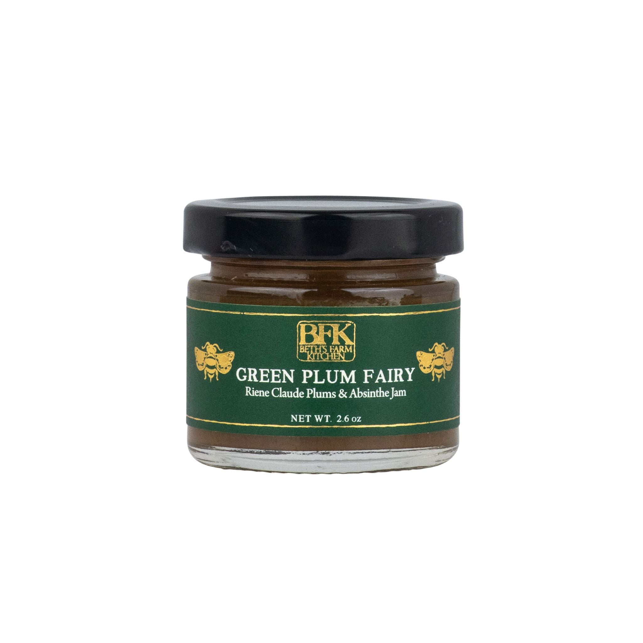 mini green plum jam with Absinthe 