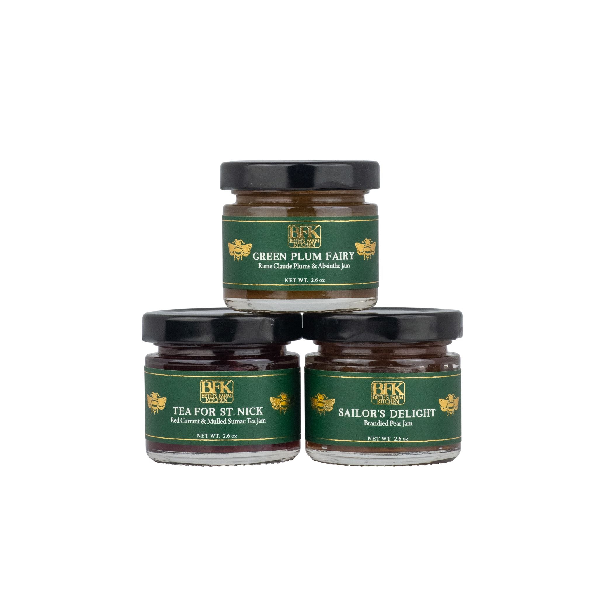 jars of mini holiday jams gift set by Beth's Farm Kitchen