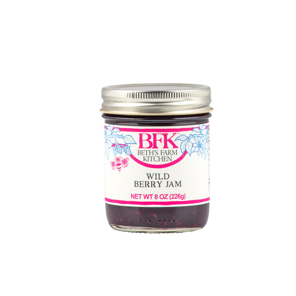jar of wild berry jam by Beth's Farm Kitchen