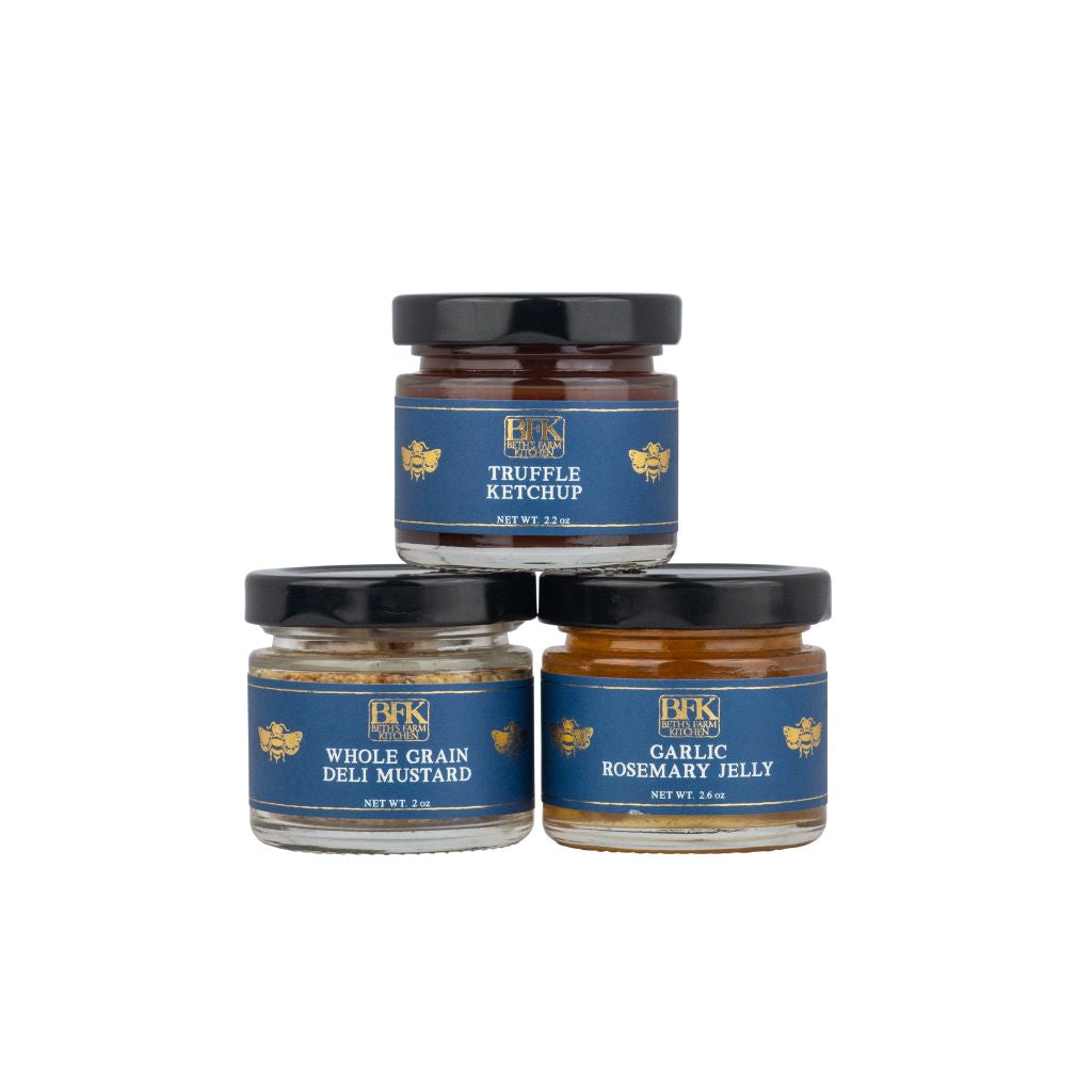 mini jars of condiments trio gift set by Beth's Farm Kitchen