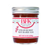 jar of Strawberry Rhubarb jam by Beth's Farm Kitchen